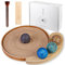 Melonva Mini Zen Garden for Desk - 9.5''x9.5'' Automatic Desk Sand Tray Therapy Kit with 4 Stamp Spheres