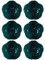 MAGICLULU 6pièces Bol à Trempette Céramique Coupelle Design Fleur Porcelaine Pour Sauces Et Condiments Pour Cuisine Bbq Camping Vert Sombre