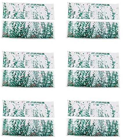 Oikabio Lot de 6 autocollants muraux amovibles à suspendre en forme de feuille de vigne verte pour chambre à coucher, salon, eucalyptus et plantes de lierre