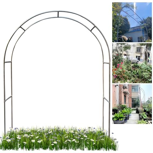 Hochzeitsbogen Für Zeremonie Rosenbogen Set Für Kletterpflanzen Gartenbogen Rankhilfe Rosenbogen 350cm 200cm 180cm 150cm 120cm Breit Alle Rankpflanzen Rankbogen Spalier Aus Edelstahl(19mm,1.2*2.3m(3.9