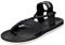 Harssidanzar Sandalen für Herren,Bequeme leichte offene Zehe Strand Sandale Outdoor Sommer Sandalen KM237EU,Schwarz,Größe 44