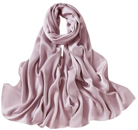 Lina & Lily Damen Schal Stola aus Premium-Satin für Hochzeit Abend (Puderrosa)