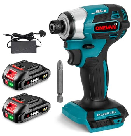 Electric Cordless Drill Screwdriver - Hammer Drill Brushless, 350W Power Max Torque 240N.m, Battery Machine