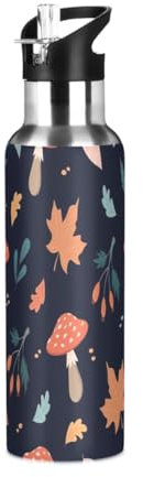 Termo de viaje para hombre de 32 onzas, hongo sobre azul marino