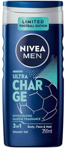 NIVEA Duschgel Men 3in1 „Ultra Charge“ - 6er Pack (6x 250ml)