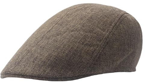 meioro Coppola Uomo Basco Piatto in Cotone Berretto Invernale Scozzesi Cappello Peaky Blinders Gatsby Vintage Elegante Classico Cappelli Elegante Estivo Visiera Regolabile Flat cap per Tempo