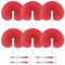 PATIKIL Round Shaped Paper Hand Fans, 20 Pack Bulk Folding Fan Handheld with Plastic Fan Handles for Wedding Party Decoration Birthday Guest Favors DIY Supplies, Red