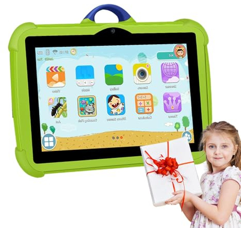 Ruwshuuk Tablette PC 7 Pouces, Batterie 4000 mAh | Tablette pour Haute résolution de 7 Pouces,Tablette légère avec Batterie 4000 mAh, Tablette Polyvalente avec Double caméra