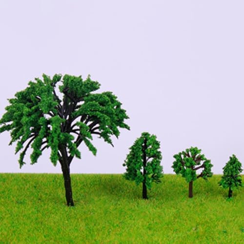 HOHOVYVY 50 pezzi alberi modellismo, in miniatura, modello per modellismo ferroviario, paesaggio, scala 1:87 HO(B)