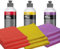wortek - Koch Chemie Politur Set 250ml: Heavy Cut H9.02, Fine Cut F6.01, Micro Cut M3.02, inkl. Mikrofaser Poliertücher Auto Polier Set