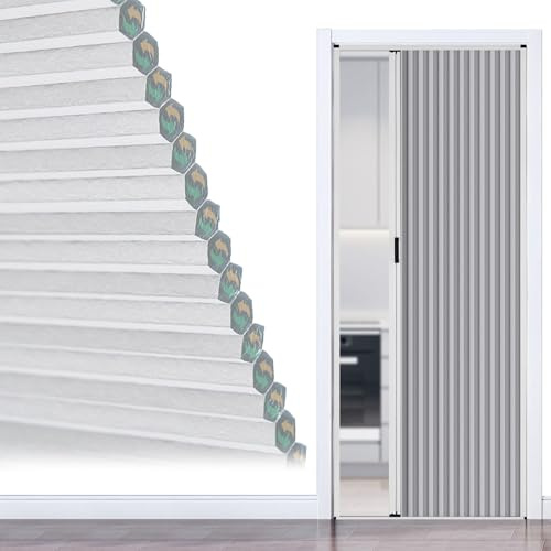 Falttür Falttüren Innentüren Schiebetür 190 Cm Hohe Falttür/temporäre Wabentür Mit Akkordeon, Trennwand Für Schlafzimmer, Küche, Arbeitskabine, 60 64 71 76 86 97 122 221 Cm Breit(B WXH,34X75IN(86x190c
