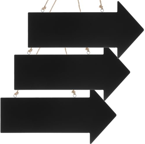 VICASKY 3stücke Kreidetafel Zum Aufhängen Klein Wegweiser Weihnachten Schild Holz Kleine Tafel Memotafel Hängende Signboard Memotafeln Beschriftbar Holzpfeile Hängende Hinweisschild Mini Nachricht
