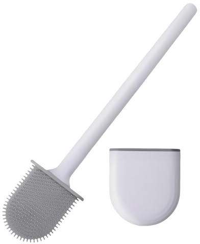 RV Toilet Bowl Brush, Toilet Brush Silicone Won't Damage Toilets, Wall Mounted Toilet Brush-Anti-Roll, Anti-Drip Design, Suitable for RV Travel Trailers and Campers, Made by RVers for RVers