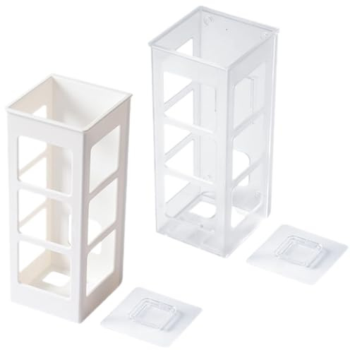 IMUSINICE 2 Stück Wandhalterung für Lockenstab und Haarglätter Selbstklebender Lockenstabhalter aus Kunststoff Platzsparender Haarstyling Organizer fürs Badezimmer