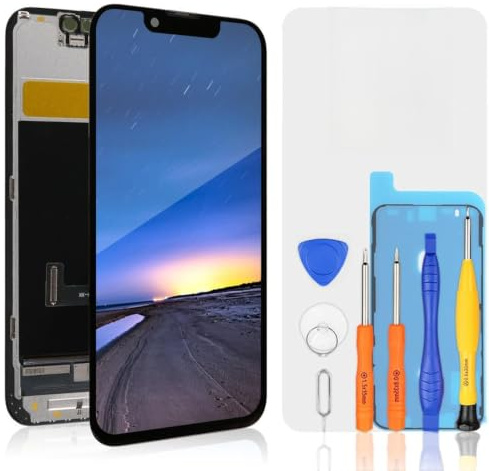 bokman für iPhone 13 Mini Display Ersatzbildschirm(5,4 Zoll) | Schwarz LCD-Glas-Touchscreen Passendes Profi-Werkzeugset enthalten