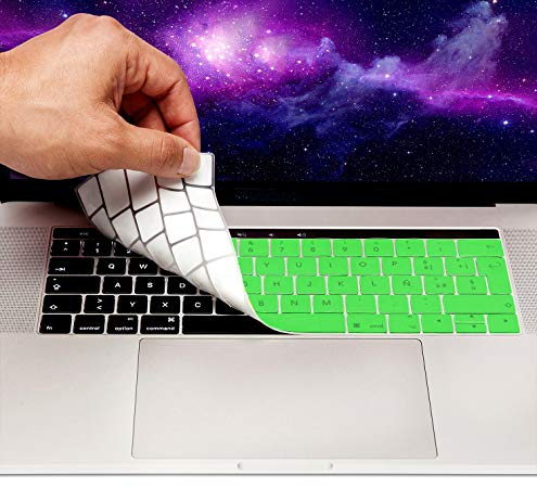 MyGadget Copritastiera italiana QWERTY per Apple MacBook 12 2015-2017 | Pro 13 & 15 2016-2019 - Protezione Tastiera Silicone Sottile - Skin Verde
