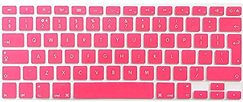 FINDING CASE EU/UK keyboard Cover for MacBook Pro 13/15 Inch with/without Retina Display& Macbook Pro 13/15 Inch with CD-Rom &Older MacBook Air 13 Inch A1466/A1369-Adhesive Keyboard Skin (Baby pink)
