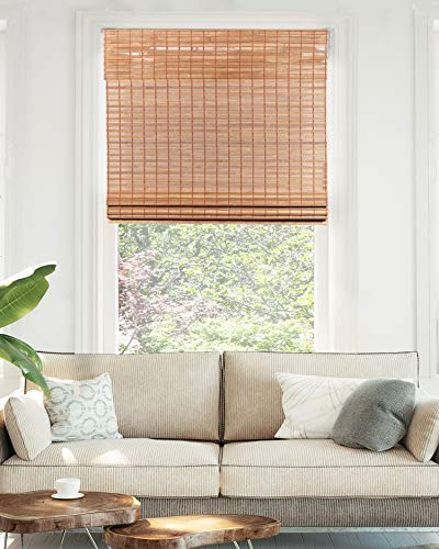 CHICOLOGY Bamboo Blinds, Bamboo Shades, Roman Shades for Windows, Roman Window Shades, Window Shades for Home, Bamboo Shades for Patio, Blinds & Shades, Window Shade, 34W X 64H, Squirrel