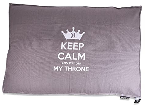 Lex max Keep Calm lose Bezug für Hundekissen Laufgitter 120x80x9cm Taupe