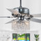 Bella Depot 52 Crystal Chandelier Ceiling Fan with Light and Remote, Dual-Sided Blades Modern Chandelier Fan for Living Room Dining Room Bedroom