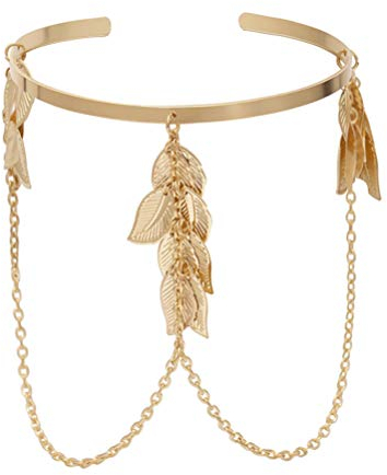 Elegantes Goldfarbener Armreif Mit Geometrischen Blättern Und Quasten Für Damen - Vielseitiger Schmuck Für Hochzeiten Partys Und Den Alltag