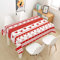 Ouduo Rote Weihnachten Tischdecke Wasserdicht Fleckschutz Ölfest Polyester Rechteckig, Pflegeleicht Abwaschbar Outdoor Garten Deko Mehrzweck Farbe & Größe Wählbar (rote Streifen,100x140cm)
