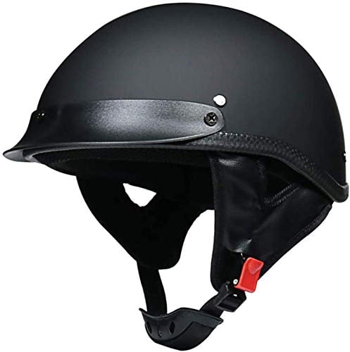 Motorcycle Open Face Half Helmet DOT Approved Motorbike Half Face Safe Protect Helmet Street Scooter Moped ATV Chopper Skateboard Crash Helmets for Adult Men and Women A,XL