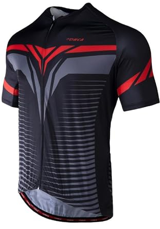 Lohca Rennrad Trikot Herren Kurzarm, Fahrrad Trikot, Schnelltrocknend Reflektierender Fahrradtrikot, Radtrikot, Radsport Funktionsshirt, Men's Cycling Jersey