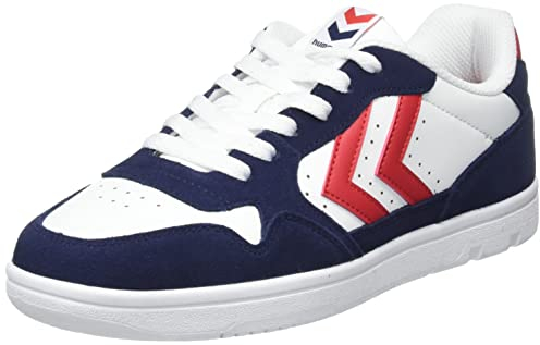 Hummel Unisex Camden Mixed Sneaker, White Red Navy, 43 EU