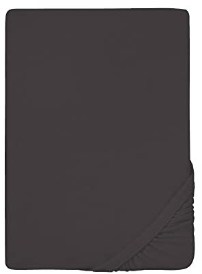 biberna Frottee-Stretch-Spannbetttuch 0012344 Titanium 1x 140x200 cm - 160x200 cm