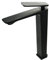 SOLVEX Wasserhahn Bad Schwarz Hoch, Modern Messing Waschbeckenarmatur bad, Heißem und Kaltem Einstellbarer, Wasserhähne Bad–extra hohe Armatur für Aufsetzwaschbecken, DE-SP-12008-N
