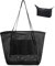 flintronic Bolso Súper Grande para Mujer, Bolso XXL de Verano, Bolso de Mano con Bolsillos y Cremallera, Bolso de Nailon de Malla, para Fiestas en la Playa, Viajes, Compras