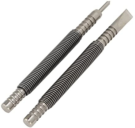 2 Stück Dual Head Combo Nail Setter, High Carbon Steel Double Ended Spring Nails Punch Tool Hammerless Nail Set Punch für die Holzbearbeitung