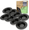 Kitchen Helpis® 8X filtres de Drainage Noirs, Convient à Tous Les DRAINS, Extra Lourd -14g-, NS Flotte Pas, fabriqué en Acier Inoxydable SS304, Filtre Rapidement, Drain Attrape Cheveux, Drain évier