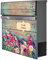 banjado® Briefkasten personalisiert Anthrazit mit Motiv Blumenpfücken/Briefkasten mit Zeitungsfach 37x37x10,5 cm/Postkasten A4 Einwurf inkl. Montagematerial & 2 Schlüsseln