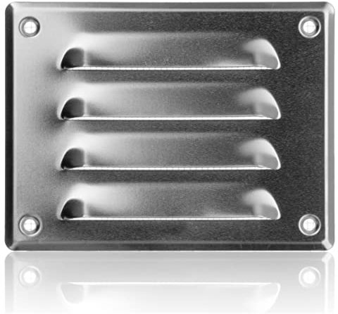 140x105mm Rejilla de Ventilación de Aluminio con Mosquitera - Rejillas de Ventilación Metálicas