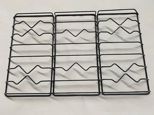 3 griglie per piano cottura a gas da 70 cm in ferro smaltate nere (made in italy) COMPATIBILI CON SMEG