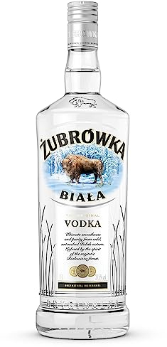 Żubrówka Biała Vodka | 37.5% ABV | 1 Litre | Made in Poland | Pure & Smooth | For Cocktails & Mixing