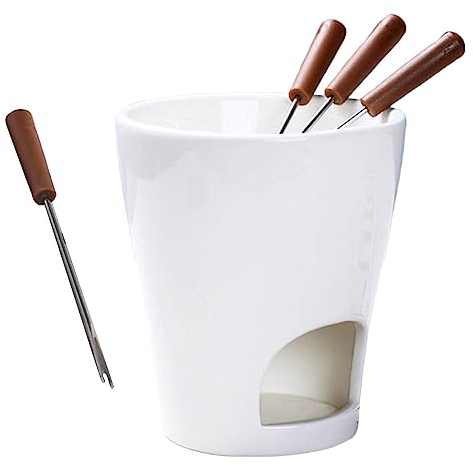 Duiaynke Fondue Set, Forks Candle Holder Versatile Melting Cup, Used to Heat and Melt Chocolate Butter Wax or Picnic and Party