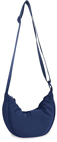 Borsa a tracolla in nylon a mezzaluna per donna, borse alla moda per uomo, piccola borsa da viaggio a tracolla Hobo