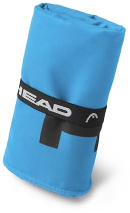 HEAD Active - Serviette de Bain Polyvalente avec Elastique, Serviette Microfibre Extra Absorbante Légère à Séchage Rapide Idéal comme Serviette Sport, Serviettes de Bain peu Encombrantes pour Voyage