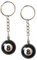 BeeSpring 2 Stück 8 Ball Schlüsselanhänger Billard Ball Schlüsselanhänger Kreative Nummer Schwarz Billard Schlüsselanhänger Schlüsselanhänger Geschenk für Billard Liebhaber Zubehör Sport Souvenirs