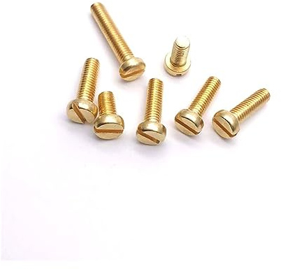 SEIDER Messing-Zylinderkopfschraube mit Schlitz, GB65 und DIN84, Messingschraube, Messingschraube M2, M2,5, M3, M4, M5, M6, M8(M4x10 (50pcs))