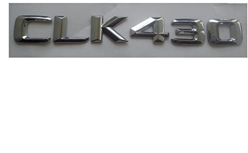 Chrom 3D ABS Kunststoff Kofferraum hinten Buchstaben Worte Abzeichen Emblem Aufkleber Aufkleber passend for Mercedes Benz CLK Klasse CLK430