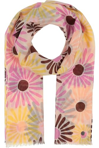 FRAAS Baumwollschal mit Blumen-Design - 50x180 cm - Baumwoll-Stola perfekt für Frühling und Sommer