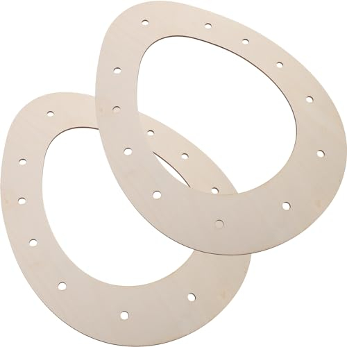 Alipis Eierförmiger Kranzrahmen Hölzerne Kranzform Osterei-Kranzrahmen Blumen-Makramee-Ring-Reifen-Form Für DIY-Blumenarrangements Kranz-Party-Dekorationen 2 Stück