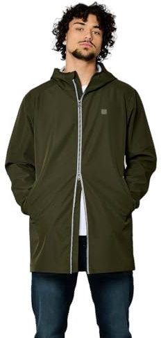 Kaporal, Veste pour Homme, Coupe Regular, Manches longues, Col capuche, Modèle Badox, couleur Dark khaki, Taille 3XL, XXXL