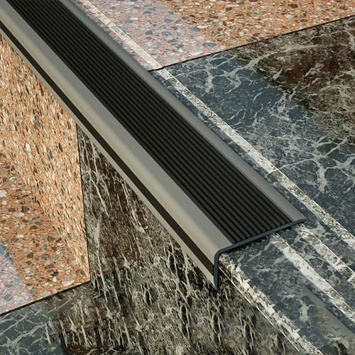 Listello Angolare Profilo per Bordi Scale ,Profilo angolare in PVC autoadesivo,Facile da installare e resistente all'usura,Impermeabile e antiscivolo, proteggi la tua famiglia,Adatto per scale ( Color
