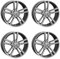 4x AUTEC Felgen Alufelgen RIAS 8.5x20 ET48 5x112 Titansilber matt poliert kompatibel mit Audi TT A6