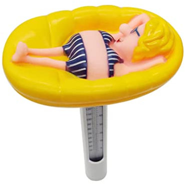 Thermomètre de Piscine, thermomètre de Piscine drôle Flottant Facile à Lire avec Une Ficelle, Une jauge de température de l'eau, Un thermomètre à température de Piscine pour Bain à remous, Spa et éta
